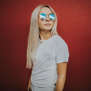 Baskı Beyaz Kadın Tshirt